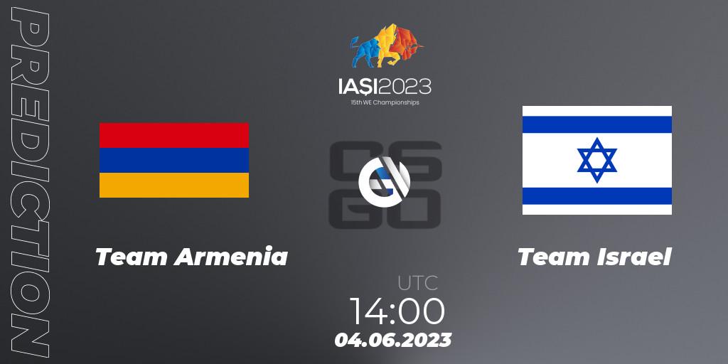 Team Armenia - Israel: ennuste. 04.06.2023 at 14:00, Counter-Strike (CS2), IESF World Esports Championship 2023: Eastern Europe Qualifier