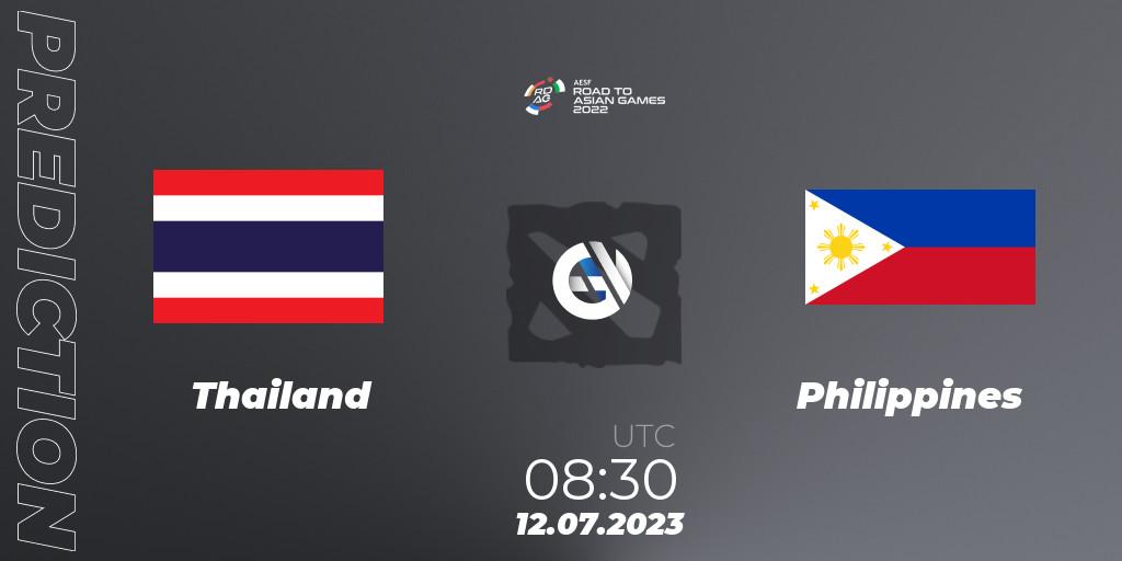Thailand - Philippines: ennuste. 12.07.2023 at 08:48, Dota 2, 2022 AESF Road to Asian Games - Southeast Asia