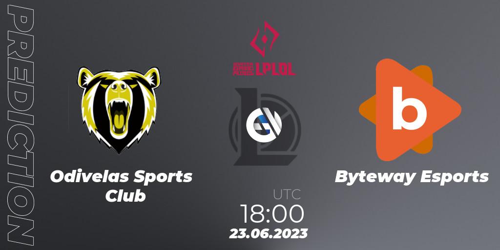 Odivelas Sports Club - Byteway Esports: ennuste. 23.06.2023 at 18:00, LoL, LPLOL Split 2 2023 - Group Stage