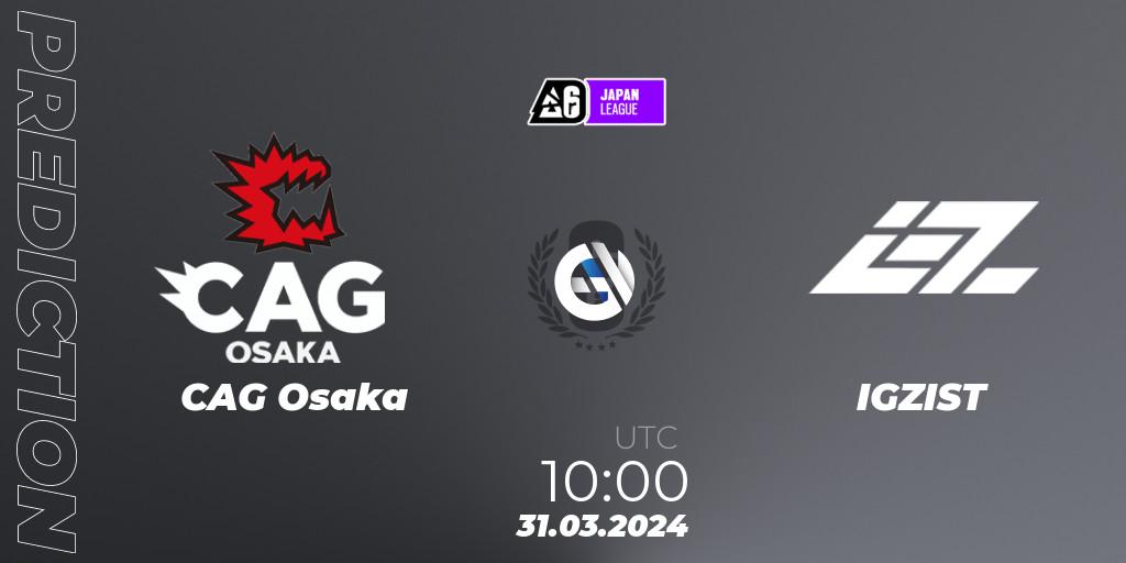 CAG Osaka - IGZIST: ennuste. 31.03.2024 at 10:00, Rainbow Six, Japan League 2024 - Stage 1