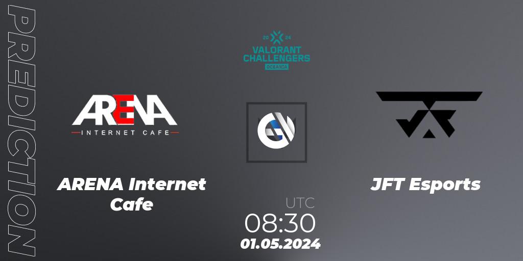 ARENA Internet Cafe - JFT Esports: ennuste. 01.05.2024 at 08:30, VALORANT, VALORANT Challengers 2024 Oceania: Split 1