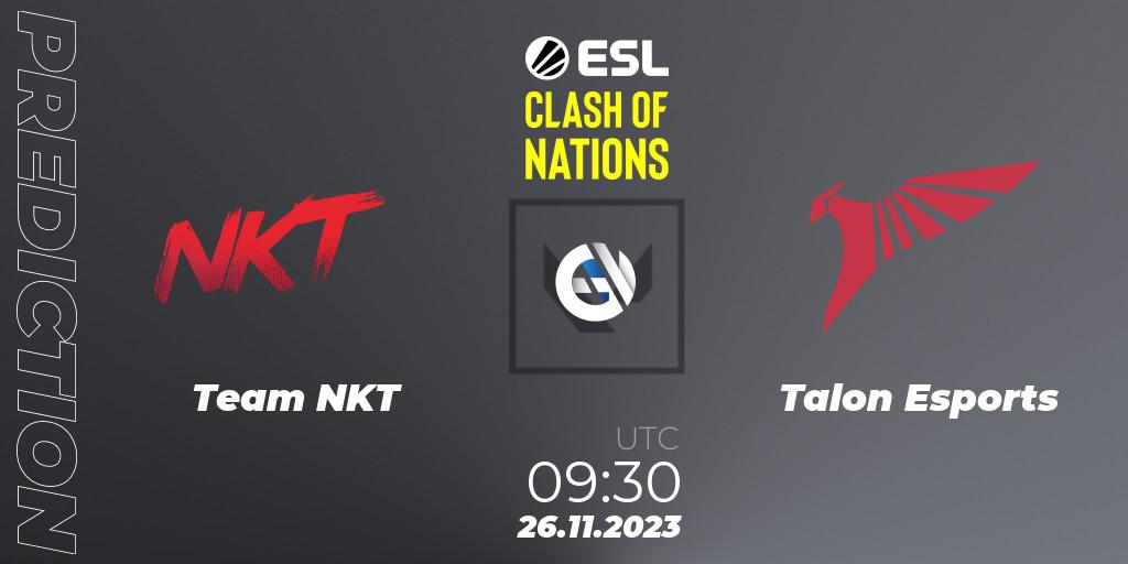 Team NKT - Talon Esports: ennuste. 26.11.23, VALORANT, ESL Clash of Nations 2023