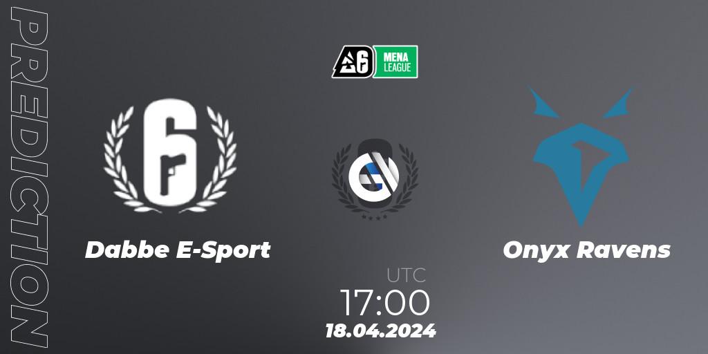 Dabbe E-Sport - Onyx Ravens: ennuste. 18.04.2024 at 17:00, Rainbow Six, MENA League 2024 - Stage 1