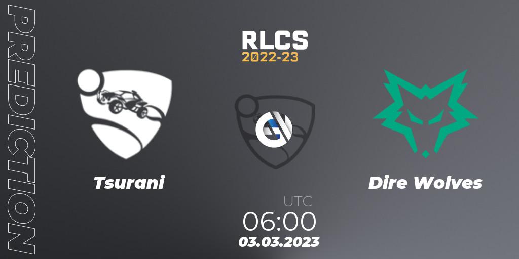 Tsurani - Dire Wolves: ennuste. 03.03.2023 at 06:00, Rocket League, RLCS 2022-23 - Winter: Oceania Regional 3 - Winter Invitational
