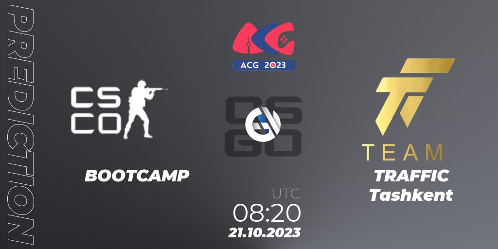 BOOTCAMP - TRAFFIC Tashkent: ennuste. 21.10.2023 at 08:20, Counter-Strike (CS2), Almaty Cyber Games 2023