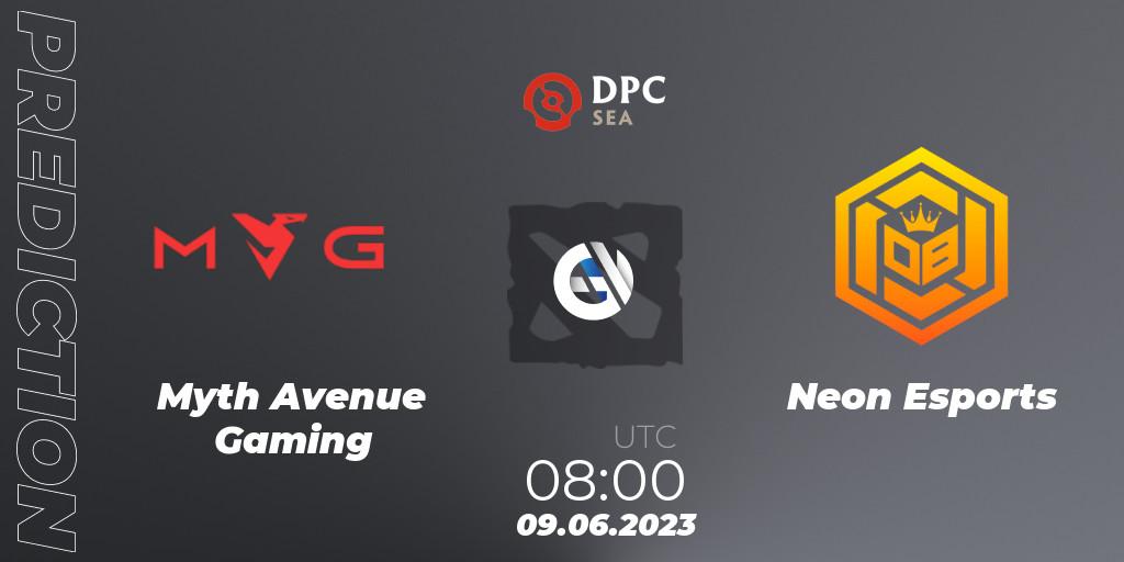 Myth Avenue Gaming - Neon Esports: ennuste. 09.06.23, Dota 2, DPC 2023 Tour 3: SEA Division II (Lower)
