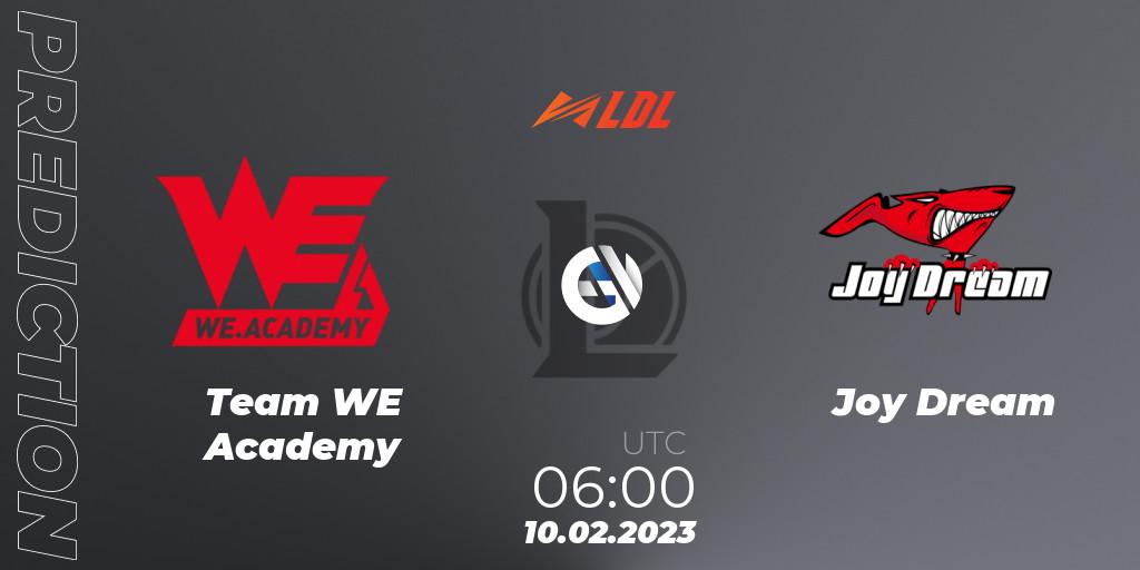 Team WE Academy - Joy Dream: ennuste. 10.02.23, LoL, LDL 2023 - Swiss Stage