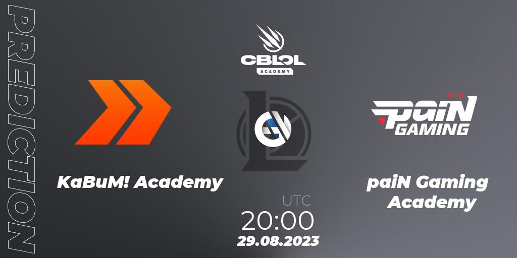 KaBuM! Academy - paiN Gaming Academy: ennuste. 29.08.2023 at 20:00, LoL, CBLOL Academy Split 2 2023 - Playoffs