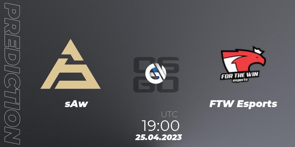 sAw - FTW Esports: ennuste. 25.04.2023 at 19:00, Counter-Strike (CS2), Master League Portugal Season 11: Online Stage