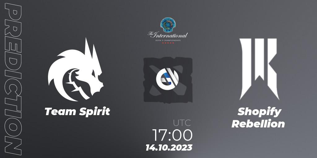 Team Spirit - Shopify Rebellion: ennuste. 14.10.23, Dota 2, The International 2023 - Group Stage