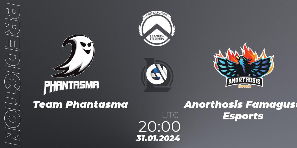 Team Phantasma - Anorthosis Famagusta Esports: ennuste. 31.01.2024 at 20:00, LoL, GLL Spring 2024