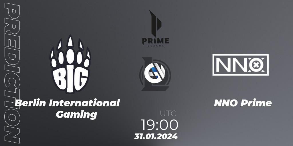 Berlin International Gaming - NNO Prime: ennuste. 31.01.2024 at 19:00, LoL, Prime League Spring 2024 - Group Stage