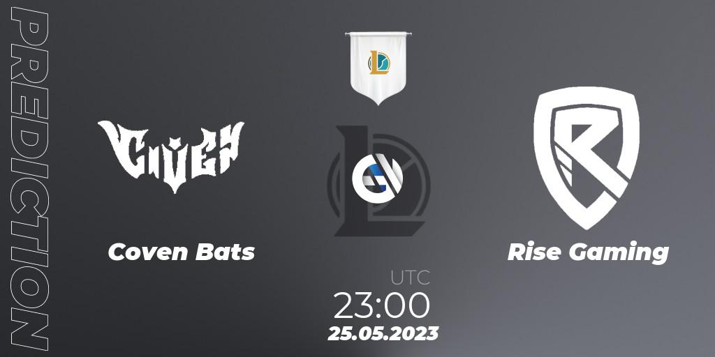 Coven Bats - Rise Gaming: ennuste. 25.05.2023 at 23:00, LoL, Ignis Cup 2023 Playoffs