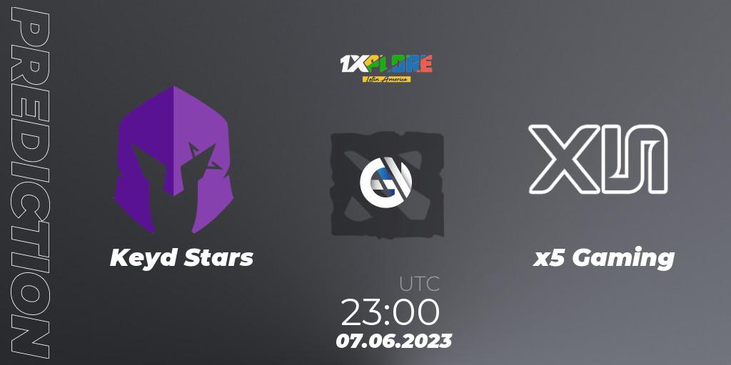 Keyd Stars - x5 Gaming: ennuste. 07.06.23, Dota 2, 1XPLORE LATAM #4