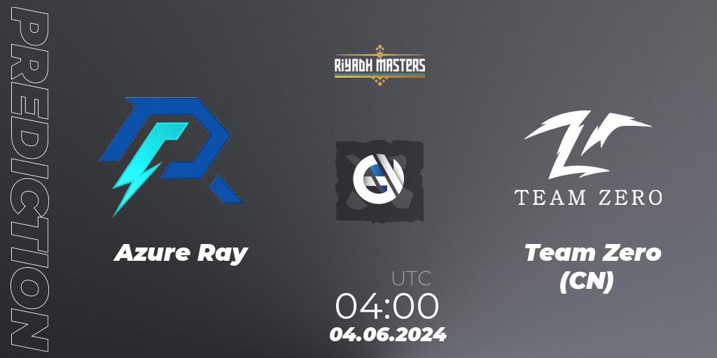 Azure Ray - Team Zero (CN): ennuste. 04.06.2024 at 04:20, Dota 2, Riyadh Masters 2024: China Closed Qualifier