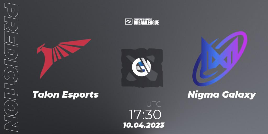Talon Esports - Nigma Galaxy: ennuste. 10.04.2023 at 17:25, Dota 2, DreamLeague Season 19 - Group Stage 1