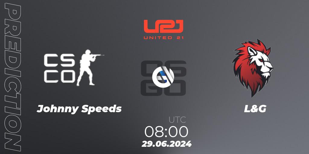 Johnny Speeds - L&G: ennuste. 29.06.2024 at 08:00, Counter-Strike (CS2), United21 Season 17