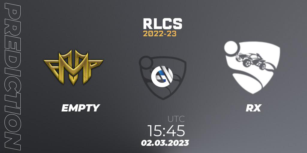 EMPTY - RX: ennuste. 02.03.23, Rocket League, RLCS 2022-23 - Winter: Middle East and North Africa Regional 3 - Winter Invitational