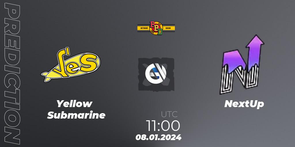 Yellow Submarine - NextUp: ennuste. 08.01.2024 at 11:52, Dota 2, BetBoom Dacha Dubai 2024: EEU Closed Qualifier