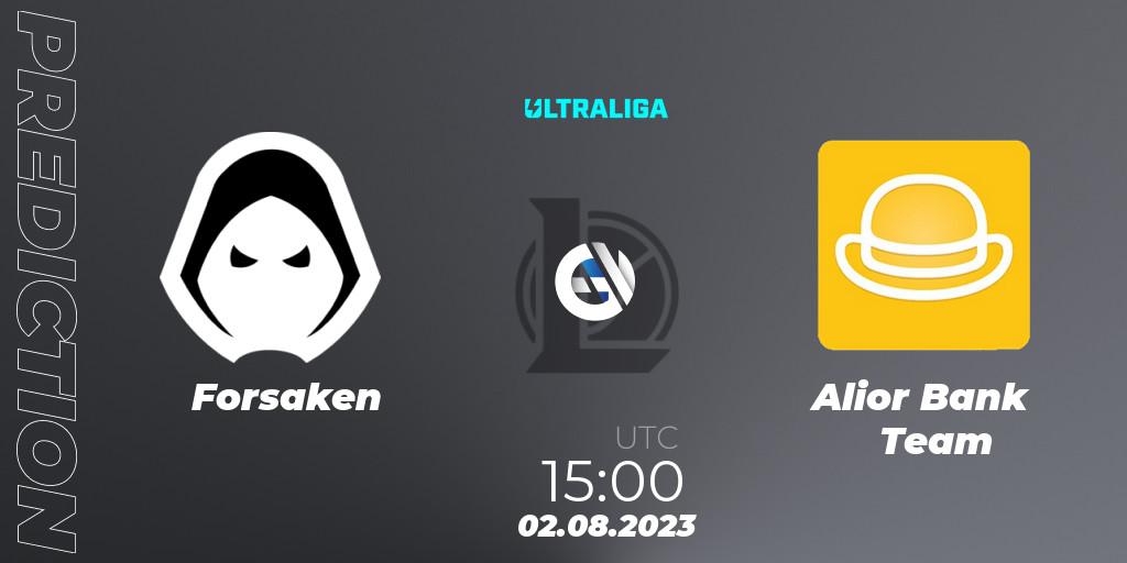 Forsaken - Alior Bank Team: ennuste. 02.08.2023 at 15:00, LoL, Ultraliga Season 10 - Playoffs