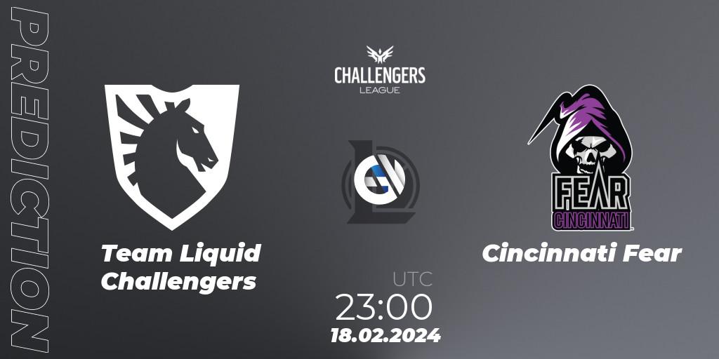 Team Liquid Challengers - Cincinnati Fear: ennuste. 18.02.24, LoL, NACL 2024 Spring - Group Stage