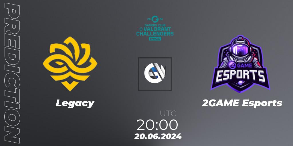 Legacy - 2GAME Esports: ennuste. 20.06.2024 at 20:00, VALORANT, VALORANT Challengers 2024 Brazil: Split 2