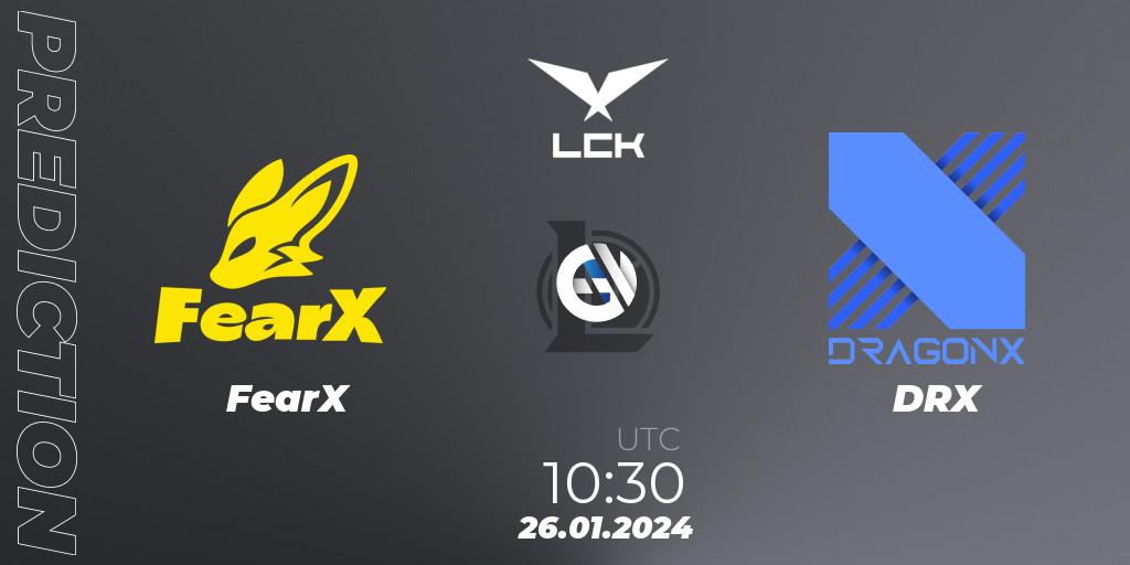 FearX - DRX: ennuste. 26.01.24, LoL, LCK Spring 2024 - Group Stage