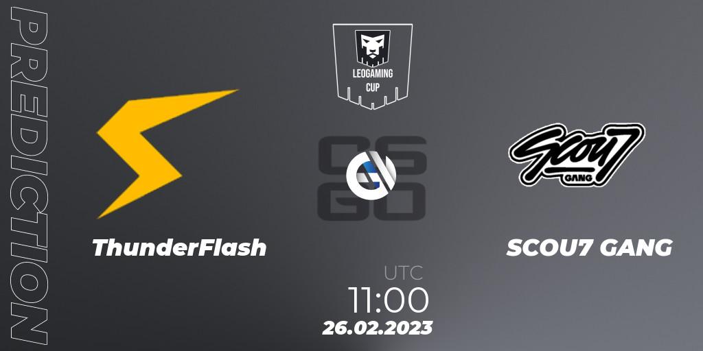 ThunderFlash - SCOU7 GANG: ennuste. 26.02.2023 at 11:00, Counter-Strike (CS2), Leo Gaming Cup