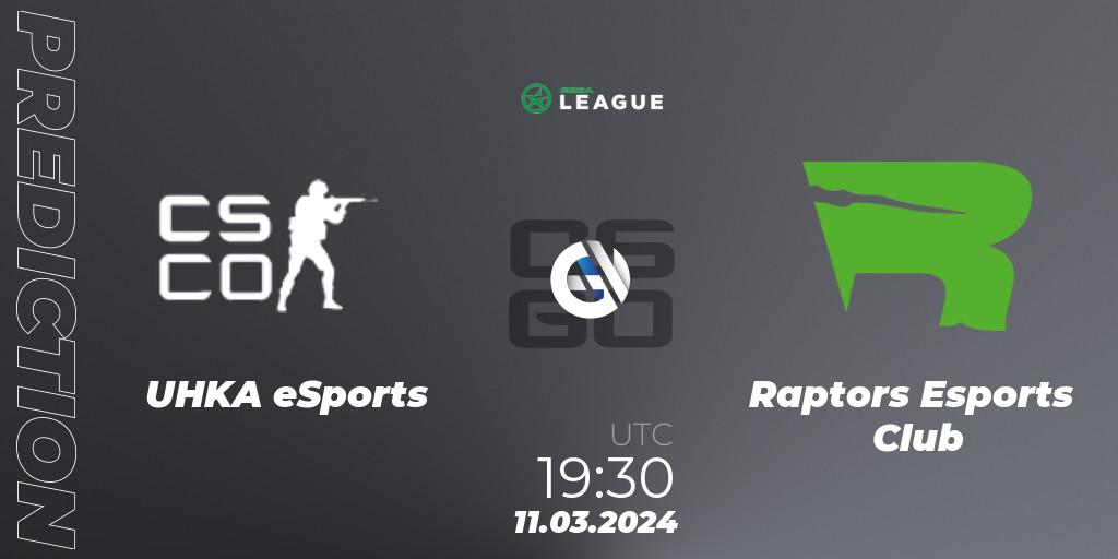 UHKA eSports - Raptors Esports Club: ennuste. 11.03.2024 at 19:30, Counter-Strike (CS2), ESEA Season 48: Main Division - Europe