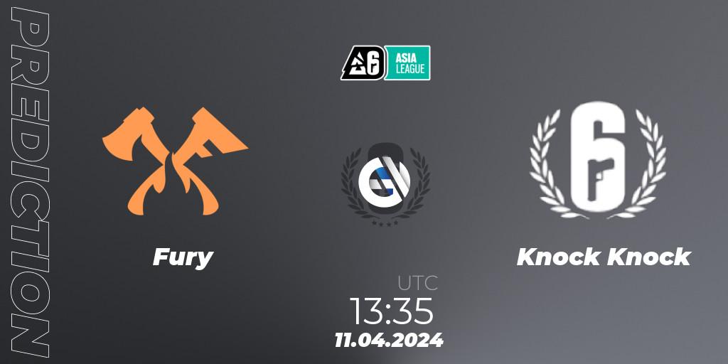 Fury - Knock Knock: ennuste. 11.04.2024 at 13:35, Rainbow Six, Asia League 2024 - Stage 1