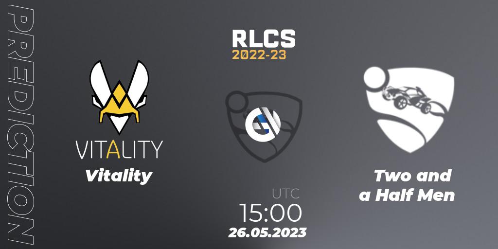 Vitality - Two and a Half Men: ennuste. 26.05.2023 at 15:00, Rocket League, RLCS 2022-23 - Spring: Europe Regional 2 - Spring Cup
