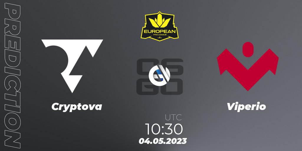 Cryptova - Viperio: ennuste. 04.05.2023 at 10:30, Counter-Strike (CS2), European Pro League Season 8: Division 2