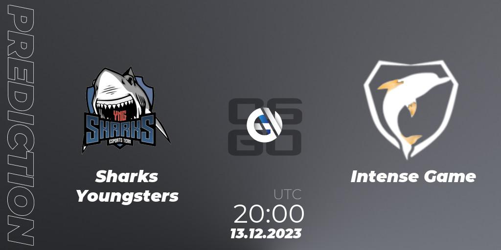 Sharks Youngsters - Intense Game: ennuste. 13.12.2023 at 20:00, Counter-Strike (CS2), Gamers Club Liga Série A: December 2023