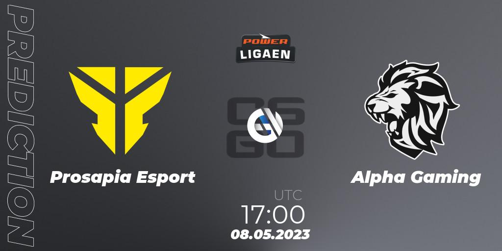 Prosapia Esport - Alpha Gaming: ennuste. 08.05.2023 at 17:00, Counter-Strike (CS2), Dust2.dk Ligaen Season 23