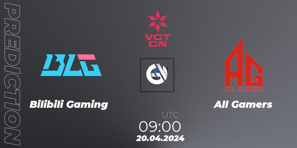 Bilibili Gaming - All Gamers: ennuste. 20.04.24, VALORANT, VALORANT Champions Tour China 2024: Stage 1 - Group Stage