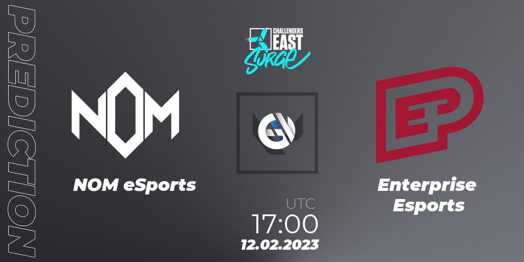 NOM eSports - Enterprise Esports: ennuste. 12.02.23, VALORANT, VALORANT Challengers 2023 East: Surge Split 1