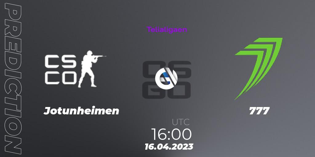 Jotunheimen - 777: ennuste. 16.04.2023 at 16:00, Counter-Strike (CS2), Telialigaen Spring 2023: Group stage