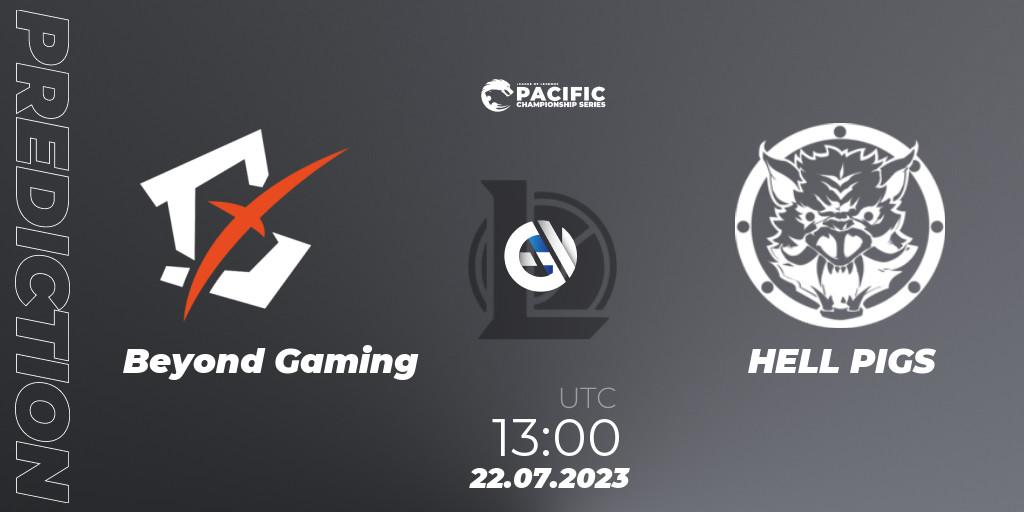 Beyond Gaming - HELL PIGS: ennuste. 22.07.2023 at 13:00, LoL, PACIFIC Championship series Group Stage