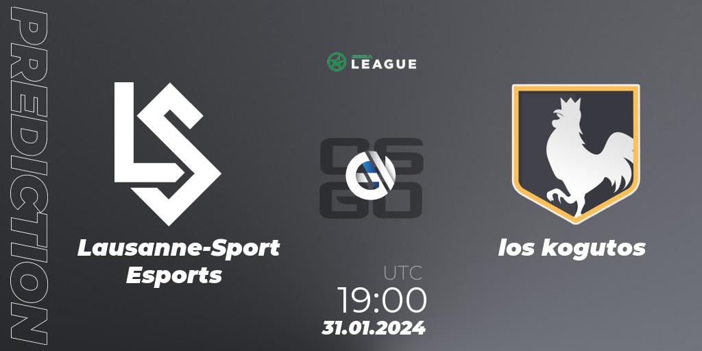 Lausanne-Sport Esports - los kogutos: ennuste. 01.02.2024 at 19:00, Counter-Strike (CS2), ESEA Season 48: Advanced Division - Europe
