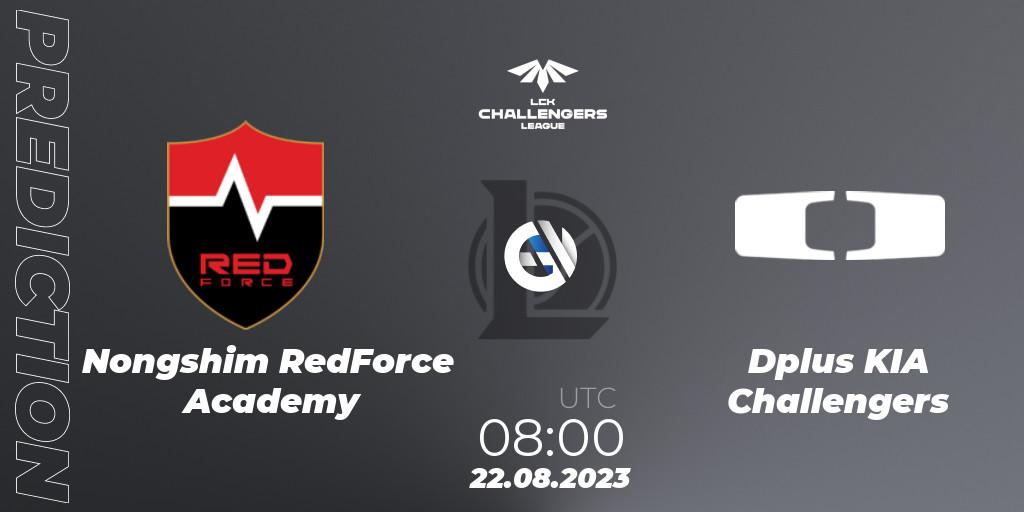 Nongshim RedForce Academy - Dplus KIA Challengers: ennuste. 22.08.2023 at 08:00, LoL, LCK Challengers League 2023 Summer - Playoffs