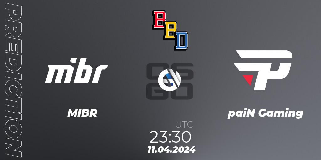 MIBR - paiN Gaming: ennuste. 11.04.24, CS2 (CS:GO), BetBoom Dacha Belgrade 2024: South American Qualifier