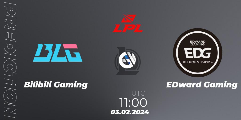 Bilibili Gaming - EDward Gaming: ennuste. 03.02.2024 at 11:00, LoL, LPL Spring 2024 - Group Stage