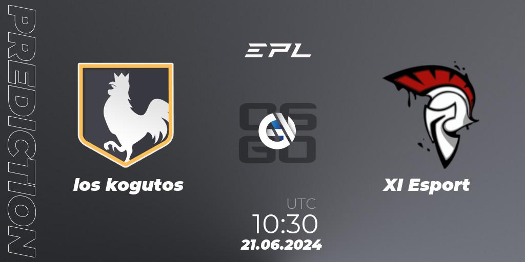 los kogutos - XI Esport: ennuste. 21.06.2024 at 10:30, Counter-Strike (CS2), European Pro League Season 18: Division 2