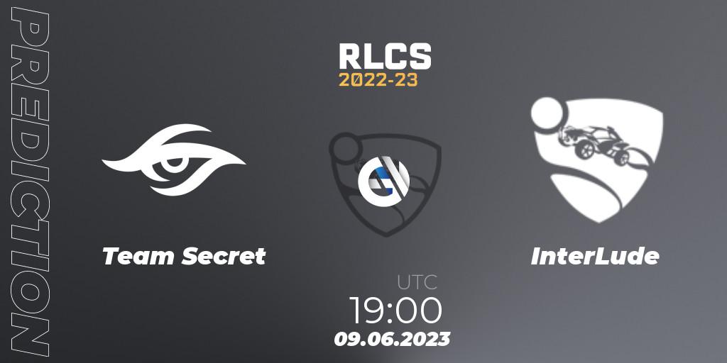 Team Secret - InterLude: ennuste. 09.06.2023 at 19:00, Rocket League, RLCS 2022-23 - Spring: South America Regional 3 - Spring Invitational