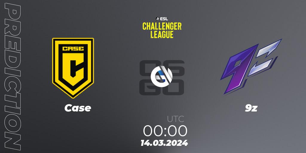 Case - 9z: ennuste. 01.05.2024 at 20:00, Counter-Strike (CS2), ESL Challenger League Season 47: South America