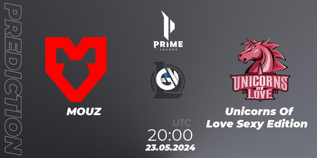 MOUZ - Unicorns Of Love Sexy Edition: ennuste. 23.05.2024 at 20:00, LoL, Prime League Summer 2024