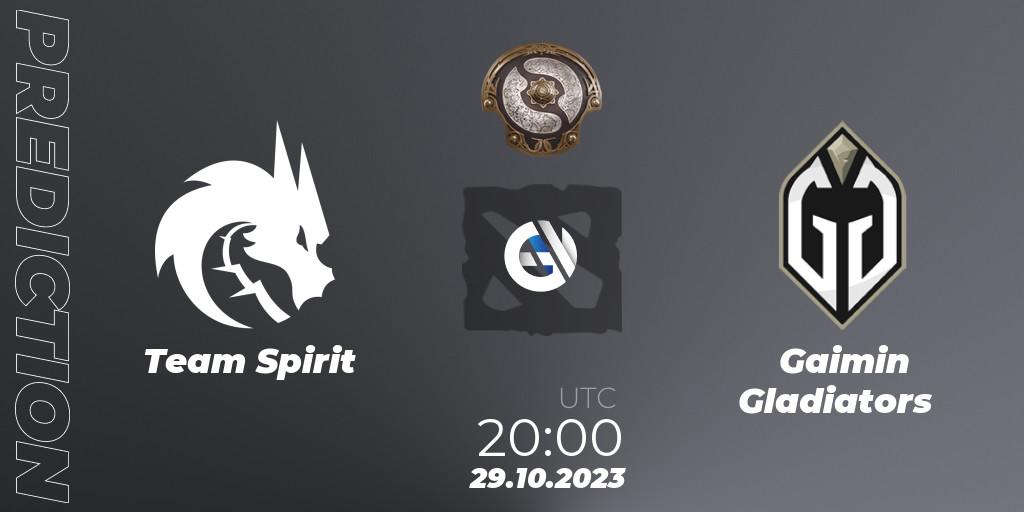 Team Spirit - Gaimin Gladiators: ennuste. 29.10.23, Dota 2, The International 2023