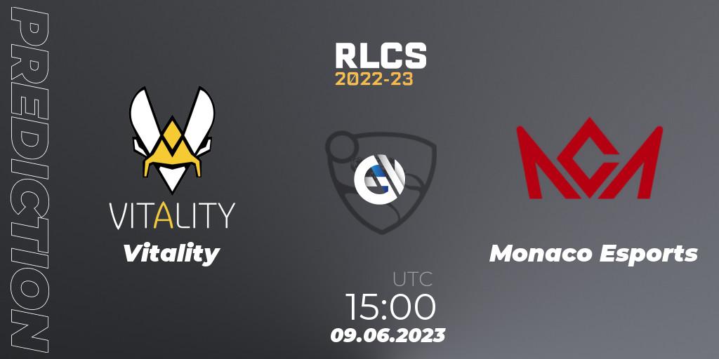 Vitality - Monaco Esports: ennuste. 09.06.2023 at 15:00, Rocket League, RLCS 2022-23 - Spring: Europe Regional 3 - Spring Invitational