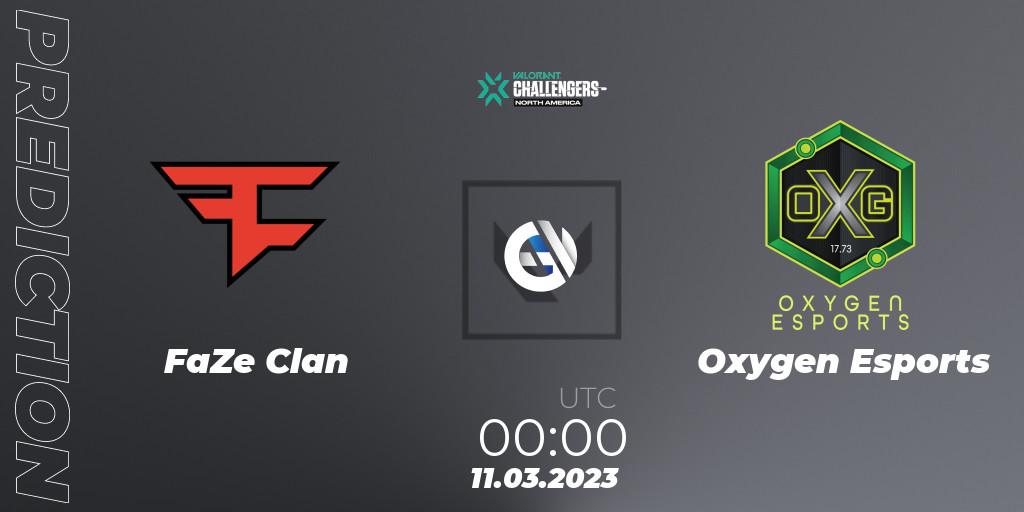 FaZe Clan - Oxygen Esports: ennuste. 11.03.2023 at 00:45, VALORANT, VALORANT Challengers 2023: North America Split 1