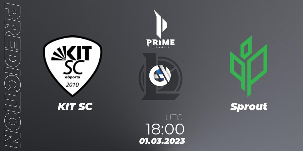KIT SC - Sprout: ennuste. 01.03.2023 at 18:00, LoL, Prime League 2nd Division Spring 2023 - Group Stage